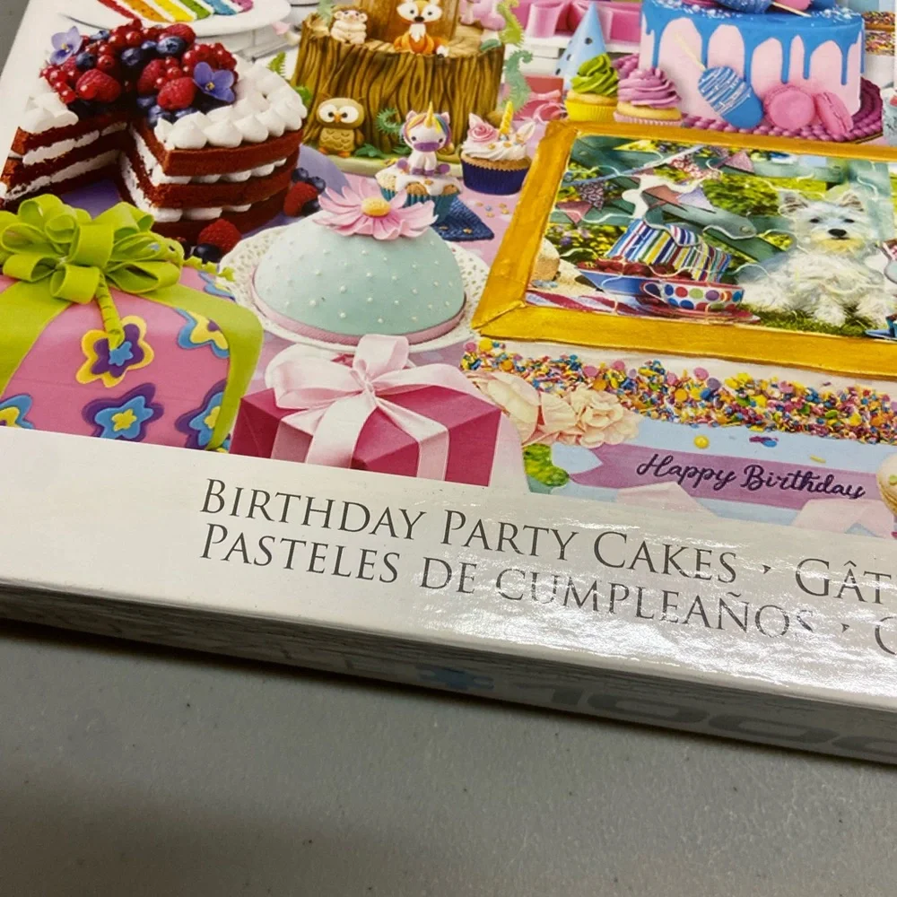 Eurographics Birthday Party Cakes 1000 Piece Jigsaw Puzzle Colorful Desserts
